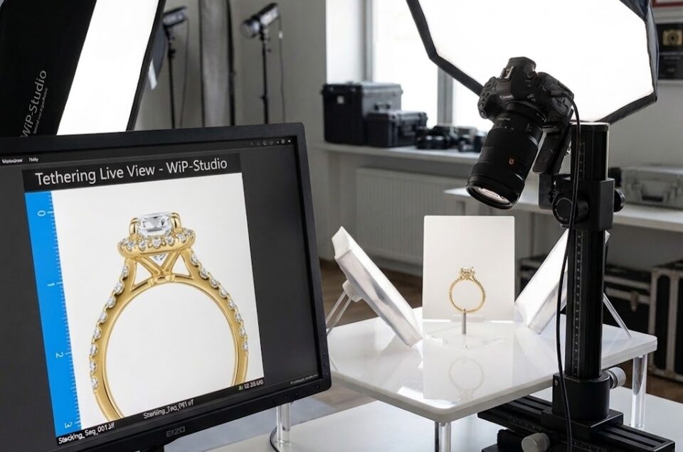 Fotografia biżuterii, maksymalna ostrość, idealne szczegóły